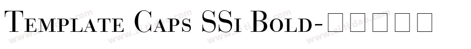 Template Caps SSi Bold字体转换